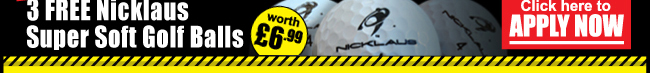 3 FREE Nicklaus Super Soft Balls -  APPLY NOW